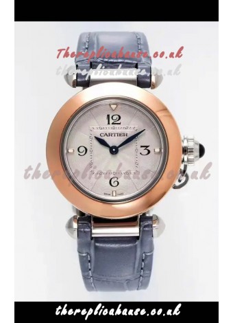 Pasha De Cartier Rose Gold Casing Watch 30MM Super Clone Watch 