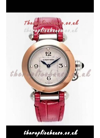 Pasha De Cartier Rose Gold Casing Watch 30MM Super Clone Watch 