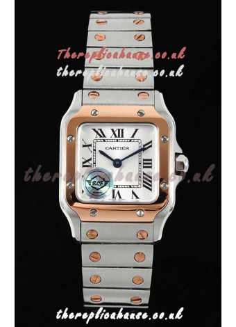 Cartier Santos Swiss Quartz 27MM Two Tone Super Clone Watch