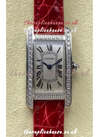 Cartier Tank Americaine Swiss Quartz 19mm Steel Casing Swiss Replica Watch 
