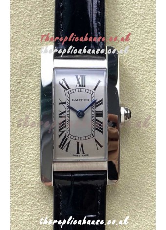 Cartier Tank Americaine Swiss Quartz 19mm Steel Casing Swiss Replica Watch 