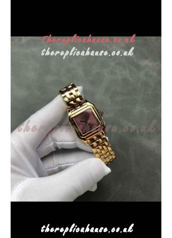 PANTHERE de Cartier 27MM Red Dial Super Clone Watch 