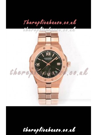 Chopard Alpine Eagle Rose Gold Brown Dial Super Clone Replica Watch