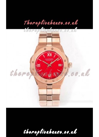Chopard Alpine Eagle Rose Gold Red Dial Super Clone Replica Watch
