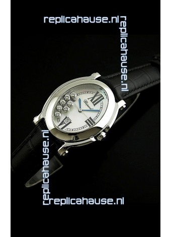 Chopard Happy Sport Swiss Replica Watch in Black Strap
