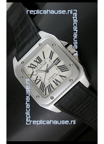 Cartier Santos 100 Swiss Automatic Watch - 1:1 Mirror Replica