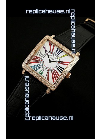 Franck Muller Master Square Swiss Replica Watch in White Dial