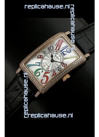 Franck Muller Long Island Japanese Replica Watch in White Dial