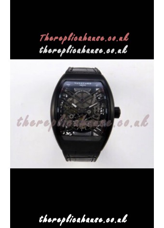 Franck Muller V45 Tourbillon Skeleton DLC Super Clone Watch 