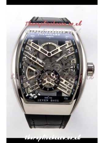 Franck Muller V45 Tourbillon Skeleton Steel Super Clone Watch 