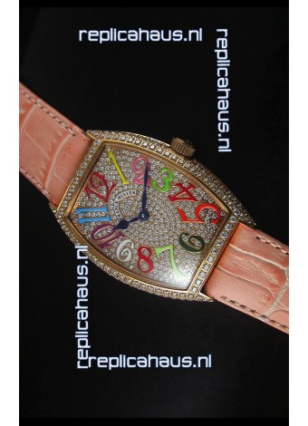 Franck Muller Master of Complications Casablanca Ladies Watch in Rose Gold Case 