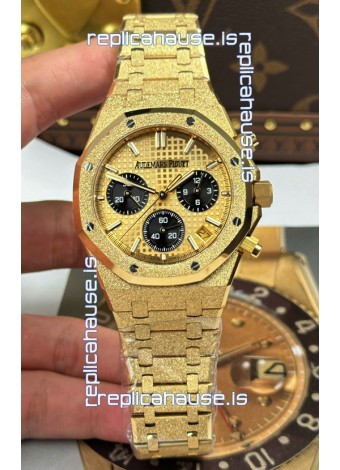 Audemars Piguet Royal Oak Chronograph 26240BA Frosted Yellow Gold Super Clone Watch 