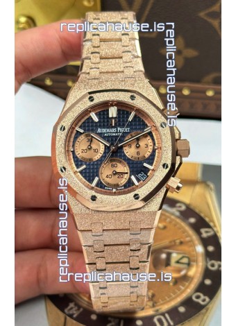 Audemars Piguet Royal Oak Chronograph 26240BA Frosted Rose Gold Super Clone Watch 