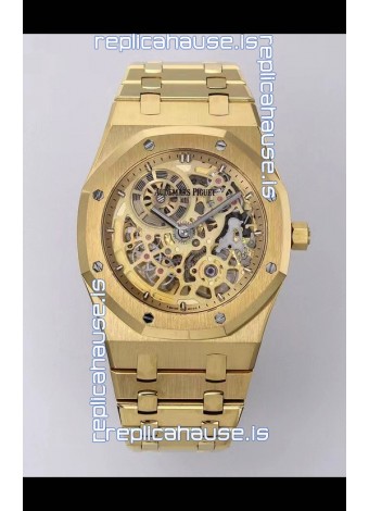 Audemars Piguet Super Clone Royal Oak Jumbo Extra-Thin Yellow Gold Casing Watch 