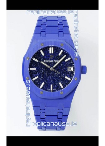 Audemars Piguet Royal Oak Super Clone 15500 Blue Ceramic Starry Dial Watch 