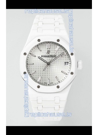 Audemars Piguet Royal Oak 15500 White Ceramic Super Clone White Dial Watch 