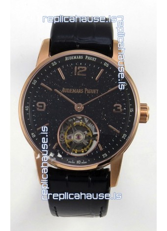 Audemars Piguet CODE 11.59 29396 Rose Gold Black Aventurine Enamel Super Clone Watch 