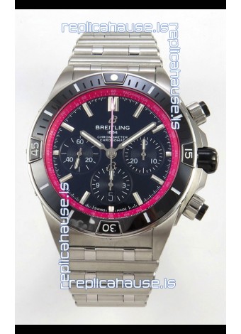 Breitling Chronomat Super Clone B01 42 Edition Swiss 904L Steel Watch Black/Red Dial 