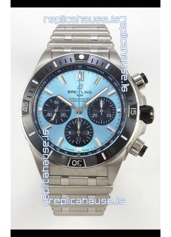 Breitling Chronomat Super Clone B01 42 Edition Swiss 904L Steel Watch Ice Blue Dial 