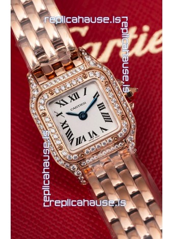 Cartier PANTHERE Superclone 20MM Swiss Replica Watch in Rose Gold Case
