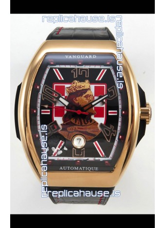 Franck Muller Vanguard Skenderbeu Croatia Rose Gold Swiss Replica Watch 