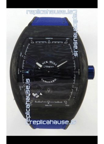 Franck Muller Super Clone Vanguard V45 Racing Carbon Watch in Nylon Strap
