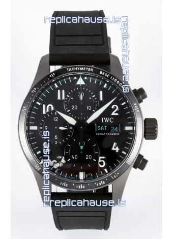 IWC Pilot's IW388305 Super Clone Chronograph 41 Mercedes-AMG Titanium Watch