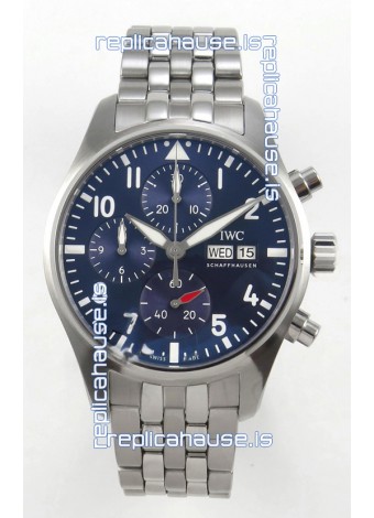IWC Super Clone Pilot Chronograph Edition Blue Dial Swiss Replica Watch 