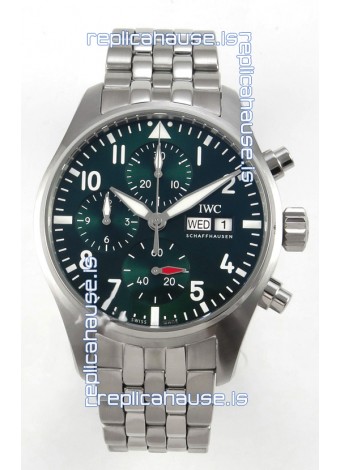 IWC Super Clone Pilot Chronograph Edition Green Dial Swiss Replica Watch 