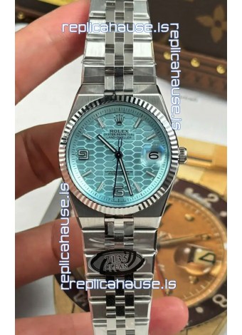 Rolex Land-Dweller 127236 Ice Blue Honeycomb 36MM Swiss Replica Watch 