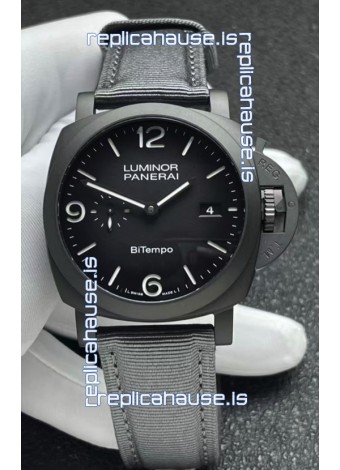 Panerai Luminor Super Clone PAM1467 Bi-Tempo Titanium Watch 42MM