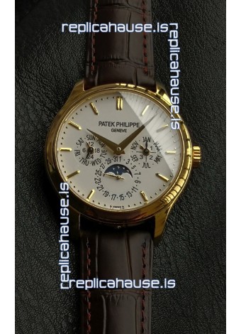 Patek Philippe Complications 5327G-001 Yellow Gold White Dial Swiss Replica