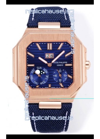 Patek Philippe Cubitus 5822 Rose Gold Casing Blue Dial Swiss Replica Watch
