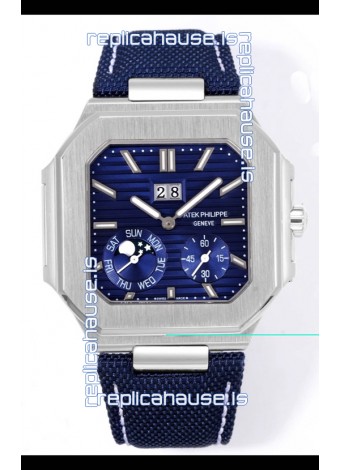 Patek Philippe Cubitus 5822 904L Steel Casing Blue Dial Swiss Replica Watch