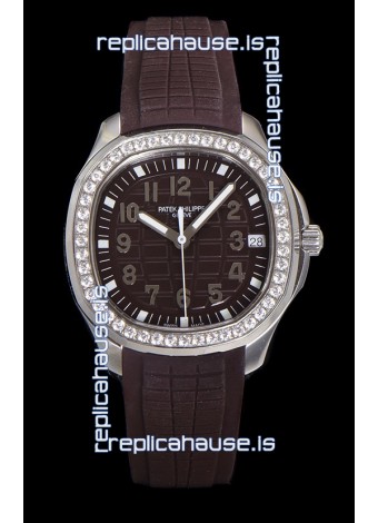 Patek Philippe Super Clone Aquanaut Stainless Steel Brown Dial 38.5MM Watch 