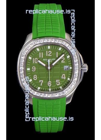 Patek Philippe Super Clone Aquanaut Stainless Steel Green Dial 38.5MM Watch 