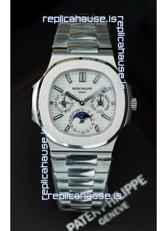 Patek Philippe Nautilus 5740 Perpetual Calendar Stainless Steel White Dial Swiss Replica Watch
