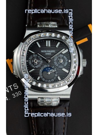 Patek Philippe Nautilus 5740 Perpetual Calendar Stainless Steel Grey Dial Swiss Replica Watch
