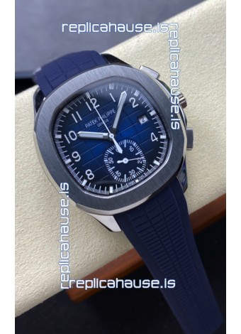 Patek Philippe Aquanaut Super Clone 5968 Chronograph Steel Casing Blue Dial Watch 