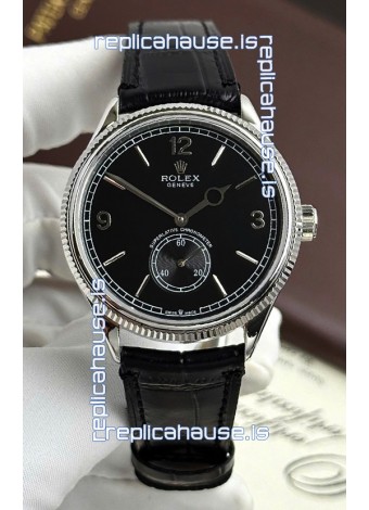 Rolex 1908 Perpetual Swiss Movement Replica Watch in Steel Casing Black Dial 