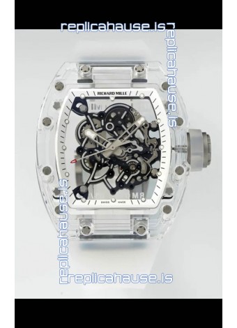Richard Mille RM055 Transparent Sapphires Casing with Genuine Tourbillon Super Clone Watch