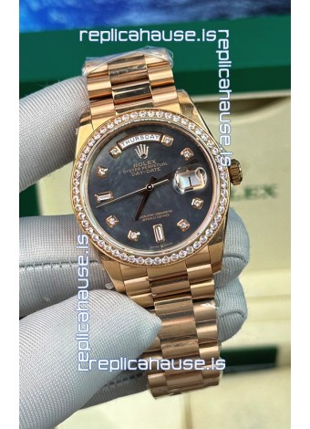 Rolex Day Date Presidential 18K Rose Gold Watch 40MM - Pearl Dial 1:1 Mirror Quality