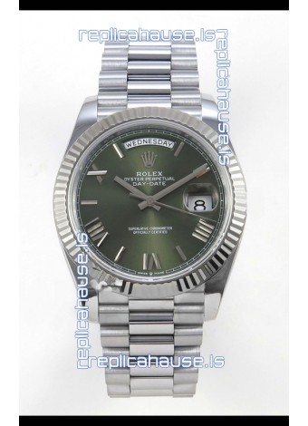 Rolex Day Date Super Clone Green Dial 40MM 188 Grams Swiss Replica watch 