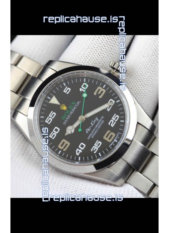Rolex Air King Japanese Movement Replica Watch in Stainless Steel Black Dial 40MM