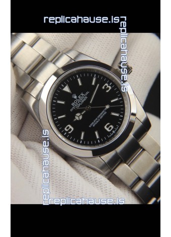 Rolex Explorer I Japanese Movement Replica Watch in Stainless Steel Black Dial 36MM