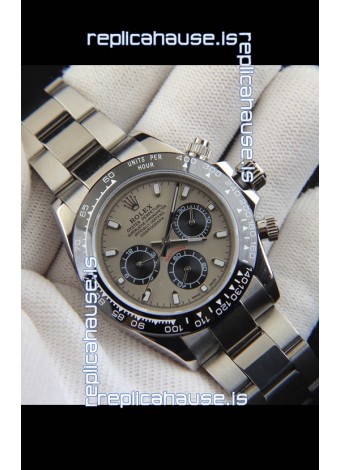 Rolex Daytona Japanese Movement Replica Watch in Grey Dial - Ceramic Bezel 