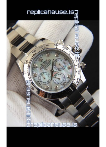 Rolex Daytona Japanese Movement Replica Watch in Mother of Pearl Dial 