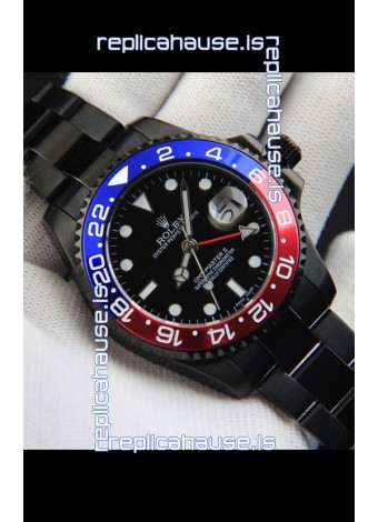 Rolex GMT Masters II Japanese Movement Replica Watch in PVD Casing 