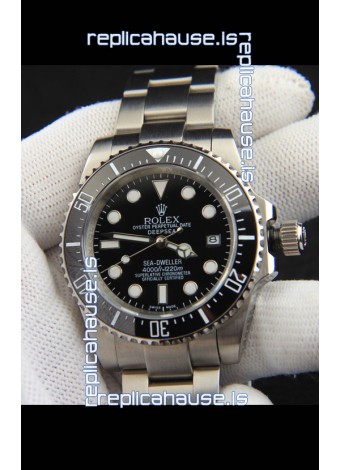 Rolex Sea Dweller Japanese Movement Replica Watch Black Dial 44MM