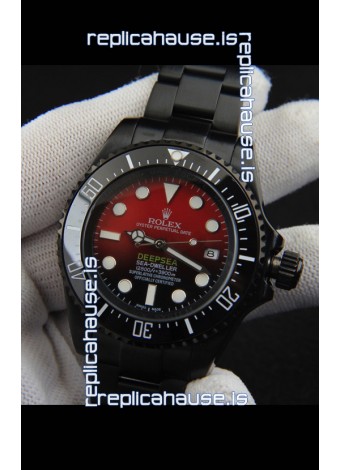 Rolex Sea Dweller Japanese Movement Replica Watch Red Dial 44MM